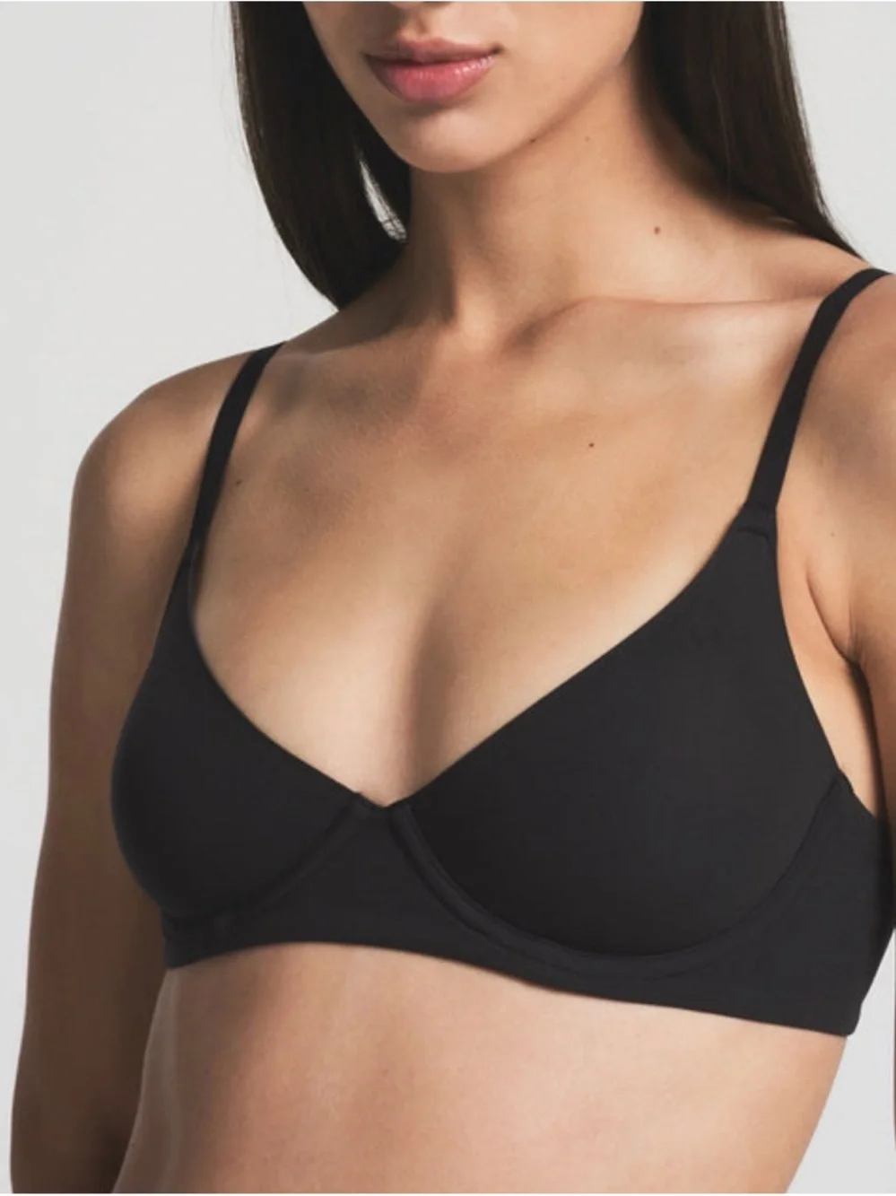NWT Skims Fits Everybody Unlined Demi Bra in Onyx Size 44D - Picture 2 of 6